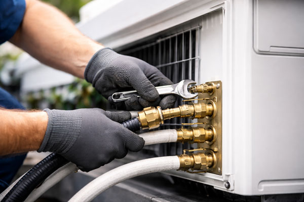 airco installeren leidingen aansluiten buitenunit monteur